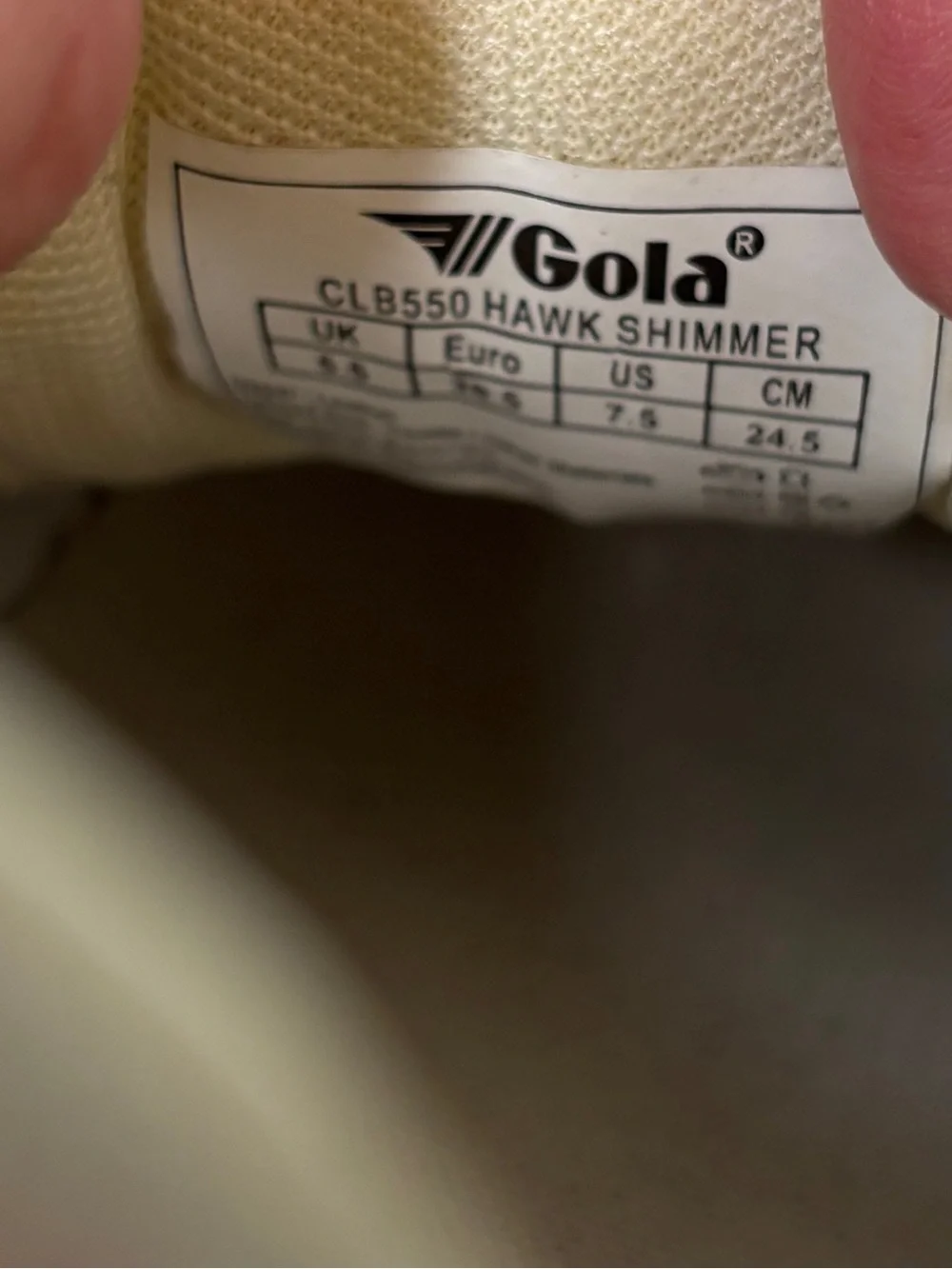 Gola Exclusive Hawk Metallic Sneakers in Silver Gold Shimmer 7.5